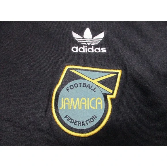 Adidas Jamaica Football Federation Shirt‎ Mens Large Black Soccer Short Sleeve